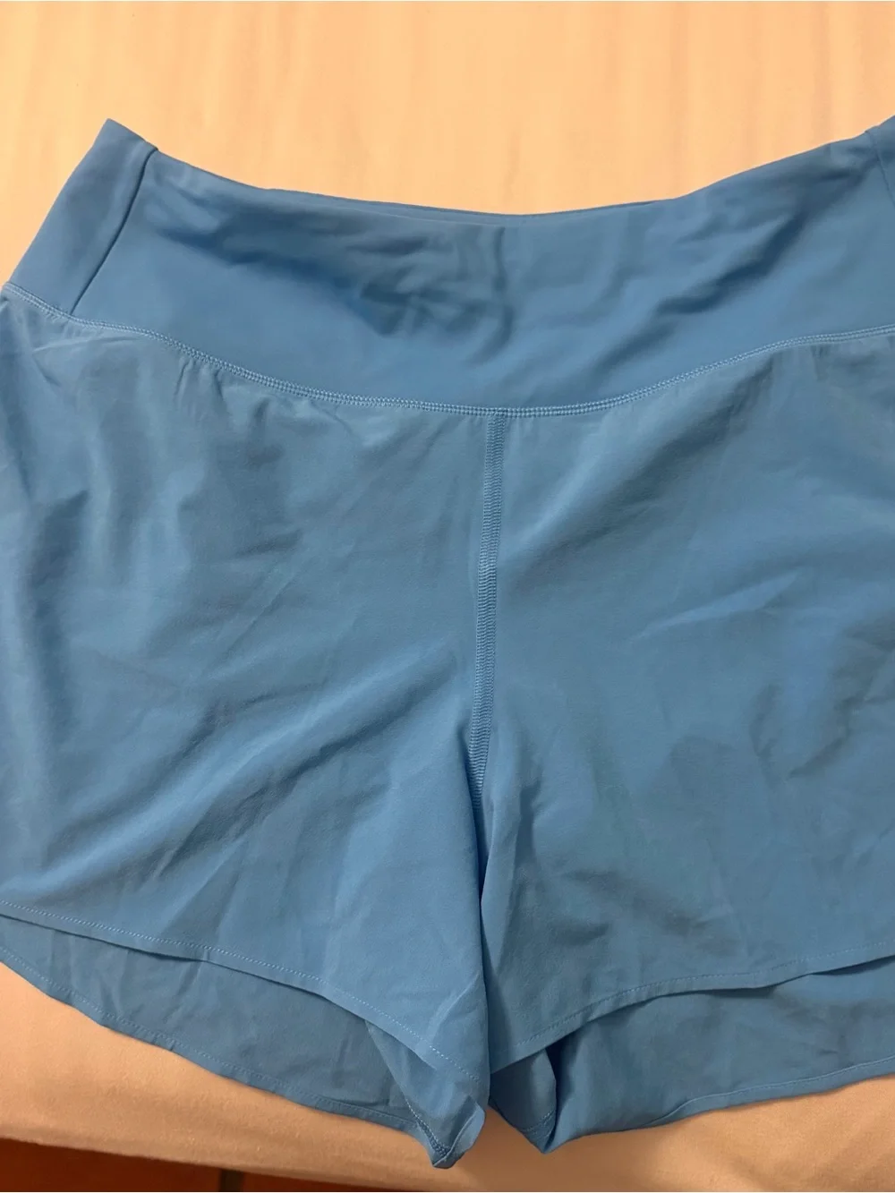 lululemon athletica light blue athletic running shorts